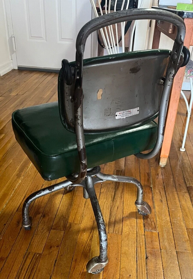 винтажный стальной корпус MCM прокатки задача стул антикварная мебель - Изображение 2 из 4