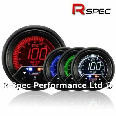 Prosport 60mm Premium Evo Peak / Einstellbare Warnung LCD Wassertemperaturanzeige