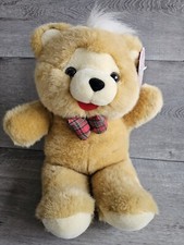 Vtg Uneeda Hug Me Teddy Bear Plush W Red Bow 18" Tags NO SOUND 1997