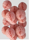 Pink Honeycomb Pom Pom Balls Girl Baby Shower Party 6" Tissue 20 pieces