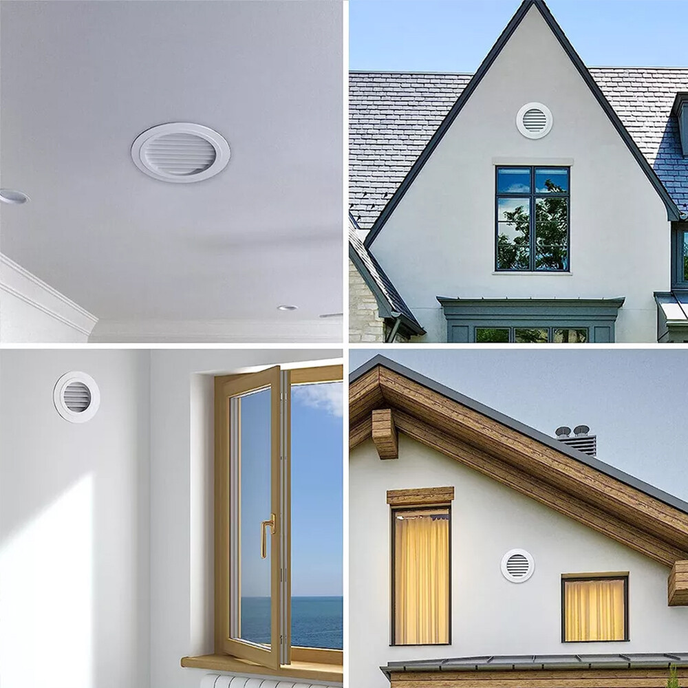Rundes ABS Lüftungsgitter – 75 Mm, Weiß/schwarz, Abnehmbare Abdeckung Für Wand/Decke In Bad, Küche, Büro