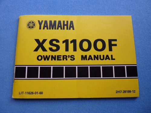 YAMAHA XS1100F OWNER'S MANUAL OWNERS MANUAL XS 1100 F XS1100 | eBay