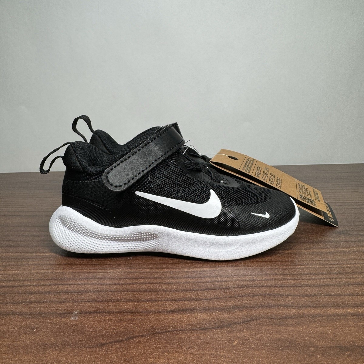 Nike Revolution TDV Black White Toddler Infant Casual Strap - Main Image