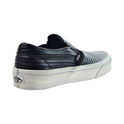 Vans Classic Slip-On "Moto Leather" Men's Shoes Black VN0A38F7OGG - 第 3/6 張圖片