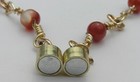Vintage Wire Wrapped Carnelian Glass Bead Necklace 21" — photo 6