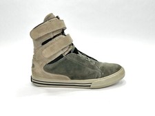 Supra TK Society High Top Lt Gray/Dk Gray Suede Skater Fashion Men  s Size 7