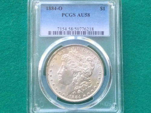 1884-O Morgan Silver Dollar Graded by PCGS AU58