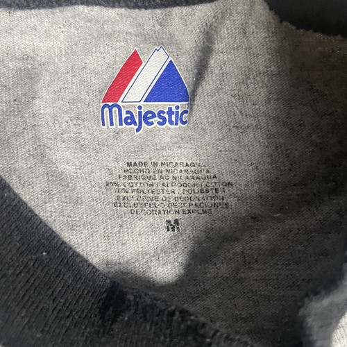 Majestic MLB Chicago White Sox Long Sleeve Black And Grey T-Shirt Youth Medium - Picture 3 of 6