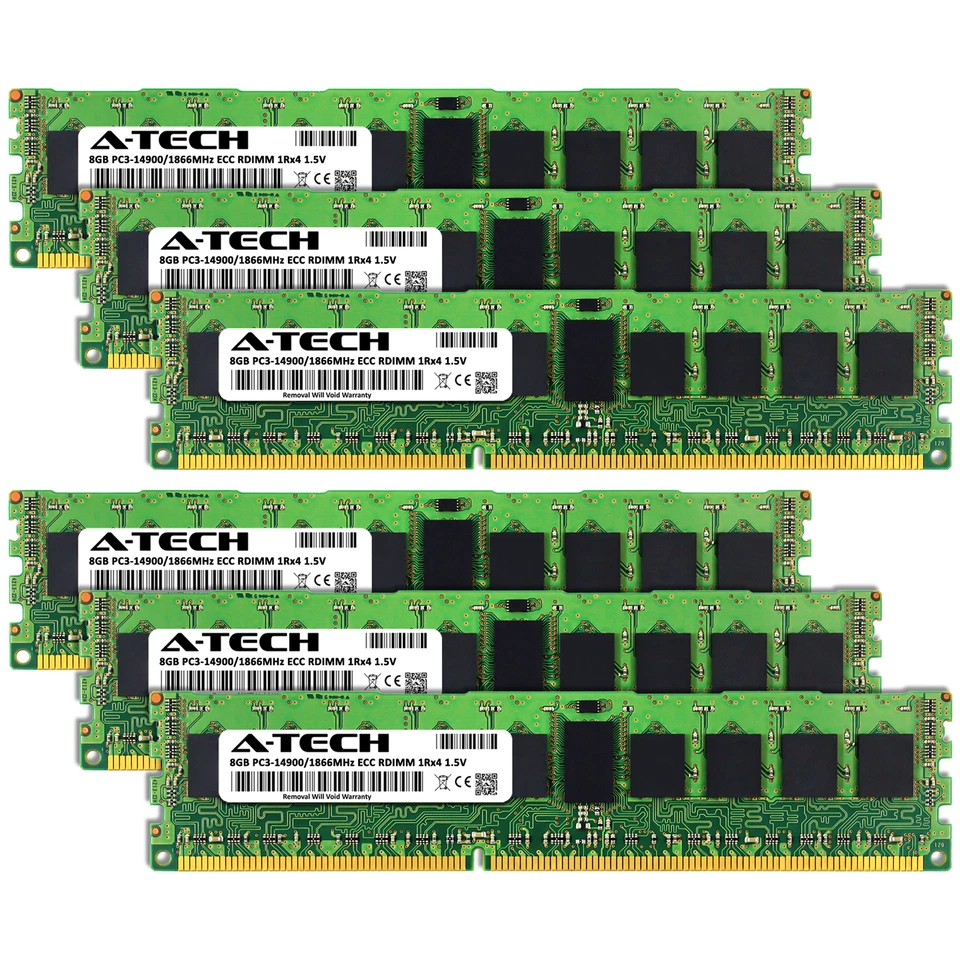 48GB 6x 8GB PC3-14900R RDIMM ASUS RS700-E7/RS4 RS700-E7/RS4-C Memory RAM - Image 2 of 3