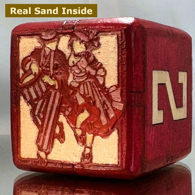 Rattle Rendezvous - Where the Beat Decides - Backgammon Doubling Cube 36mm