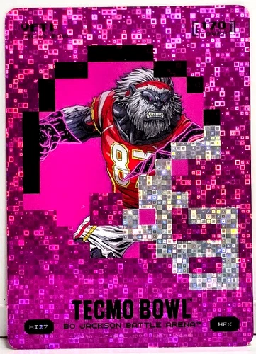 Travis Kelce Bo Jackson Battle Arena Tecmo Bowl Yeti HEX Secret Rare HI27 Chiefs