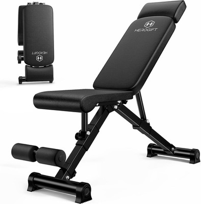 Adjustable Weight Bench with 144 Configurations, Heavy Duty Steel Frame, 600 LB