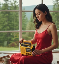 Kaito KA500 AM FM Shortwave Solar Crank Emergency Weather Alert Radio Yellow