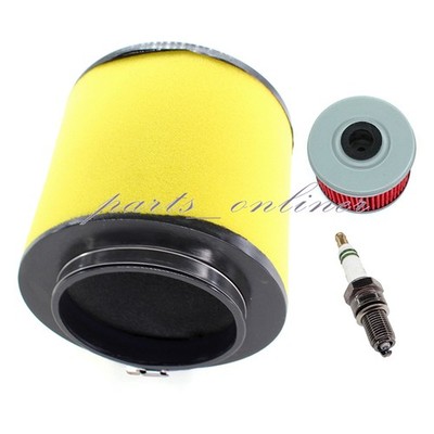 Air Filter Tune Up Kit for Honda Rancher 420 TRX420FM1 TRX420FM2 4X4 Spark Plug