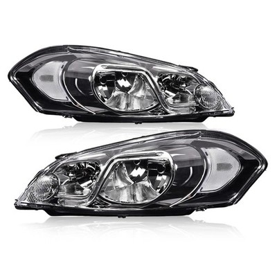 LED DRL Corner Headlights For 2006-2013 Chevy Impala Chrome Housing Clear Lens