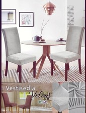 SET 6 COPRISEDIA CON SCHIENALE ALTO VESTISEDIA VELOUR  SET ELASTICIZZATO VELLUTO