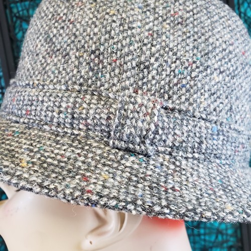 VTG Pendleton Men Sz Medium Bucket Hat Gray Tweed Multicolor Fleck Wool Made USA - Picture 7 of 11