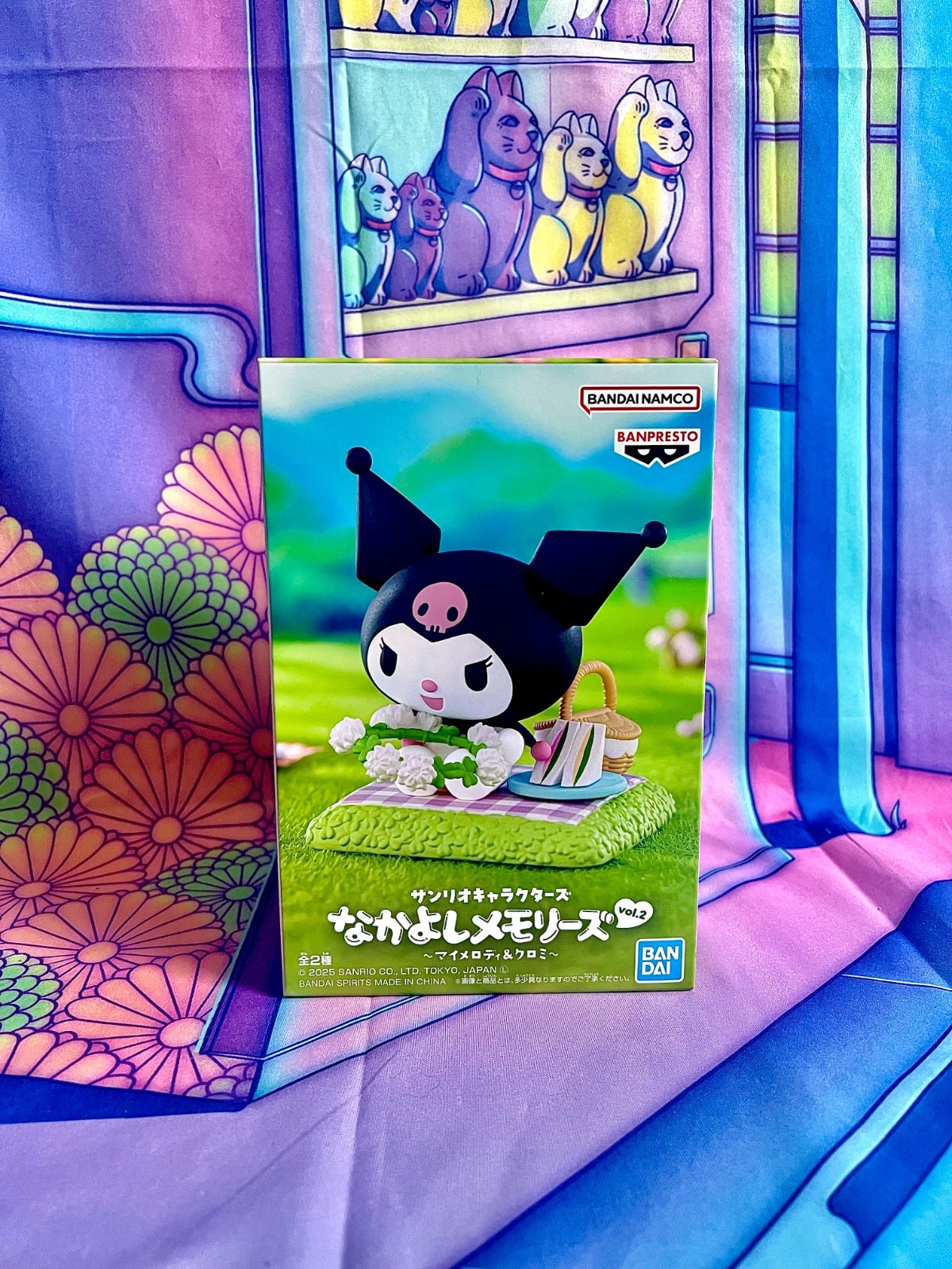 Figurine Kuromi Sanrio Nakayoshi pour décorer une chambre de style kawaii