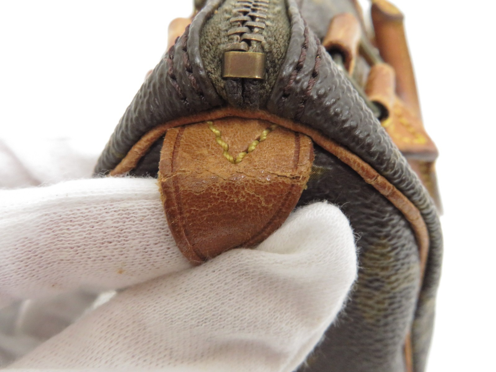 Authentic Louis Vuitton Monogram Mini Speedy Hand Bag F#47717