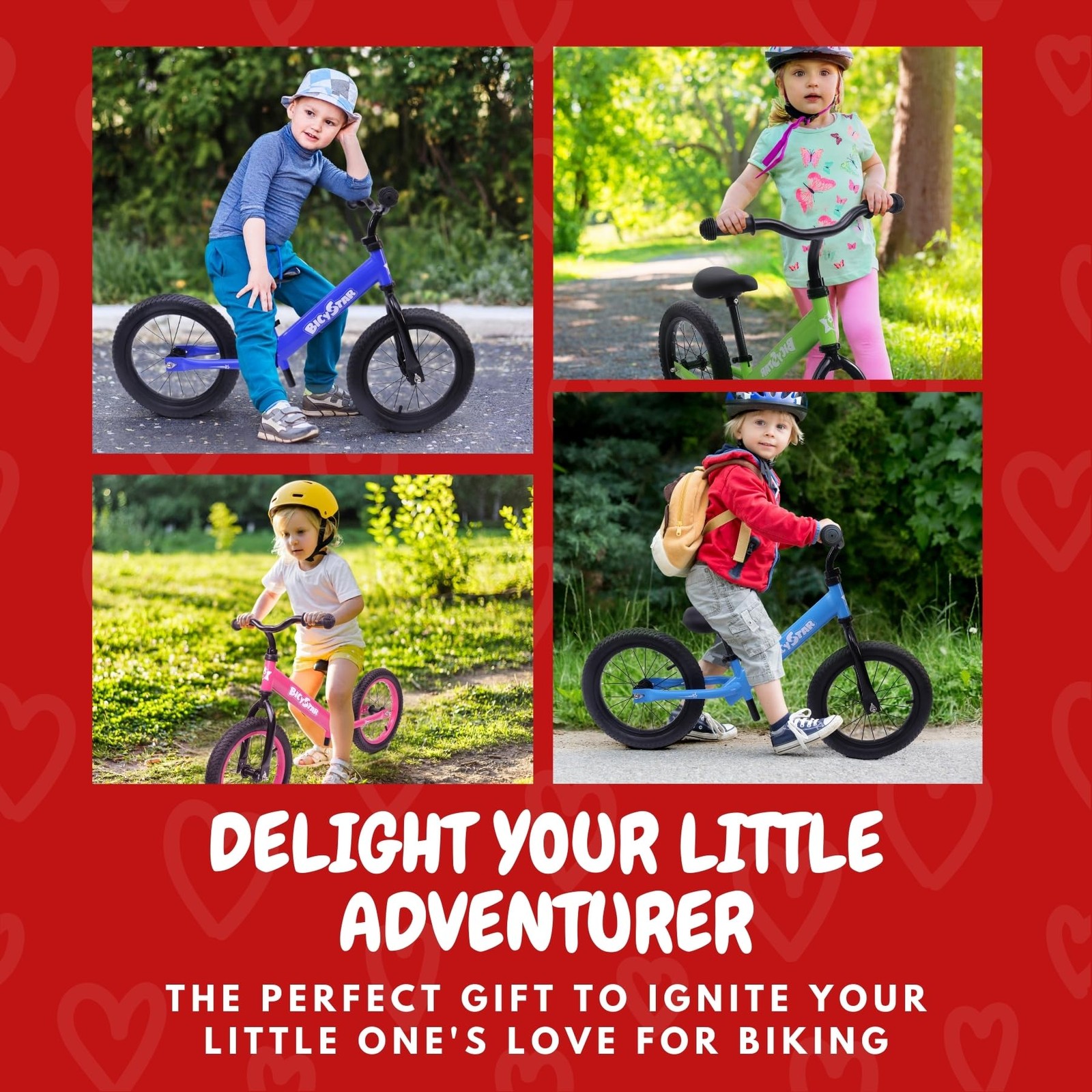 14 Inch Balance Bike for Kids 3-6 Year Old, No Pedals, Air Rubber Tires, Adju... thumbnail 6