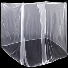 4 Corners Mosquito Net for Mosquiteros para Camas L87 X W79 X H79 Inch, White