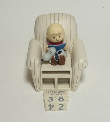 Hallmark Peanuts Charlie Brown & Snoopy in Chair Perpetual Calendar - Complete