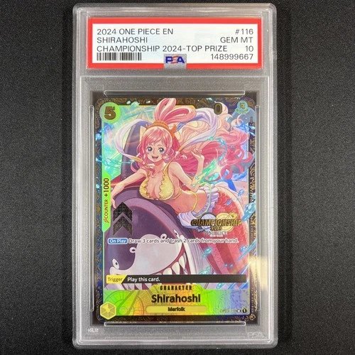 Shirahoshi OP03-116 PSA 10 October Championship 2024 Online Regional One Piece