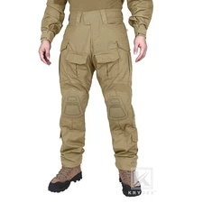 KRYDEX Gen3 Combat Trouser Tactical Pants w/ Knee Pads Army Clothing Khaki