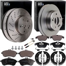 EuroBrake BREMSSCHEIBEN + BELÄGE + HANDBREMSE passend für MERCEDES C-KLASSE W204