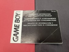 Game Boy Consumer Information And Precautions Booklet Fold Out DMG-USA-1