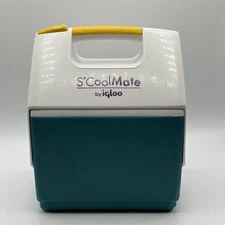 Vintage Igloo S'Cool Mate Mini Lunch Box Personal Cooler Purple Teal White 90’s