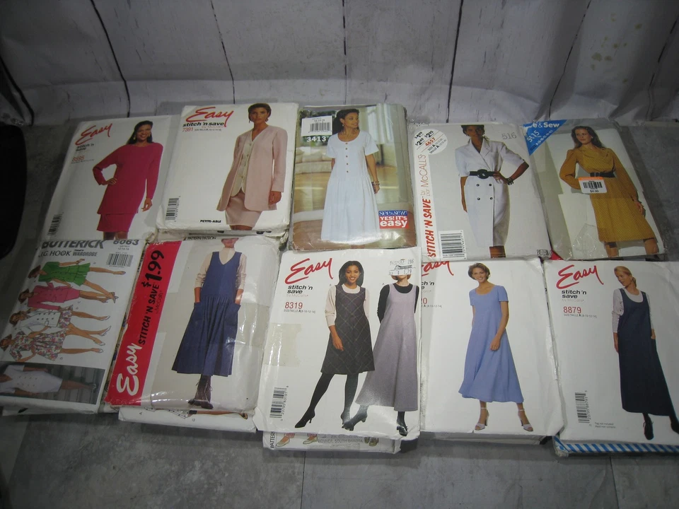 Vintage Sewing Pattern Lot 79 Womens Dresses Tops Pants Simplicity McCalls Easy - Image 3 of 4
