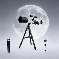 70mm Aperture 400mm Refractor Telescope for Beginners, AZ Mount Tripod Phone A