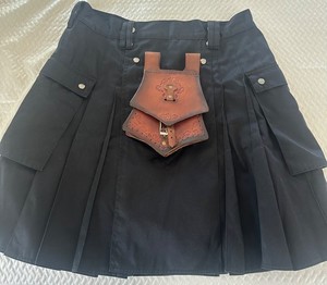 Utilikilt  Men’s XL Black true waist size 38-39 PLUS modern Sporran