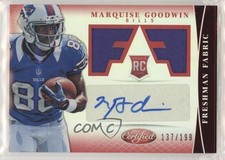 2013 Certified Freshman Fabric Mirror Red Signatures Marquise Goodwin Auto pm6