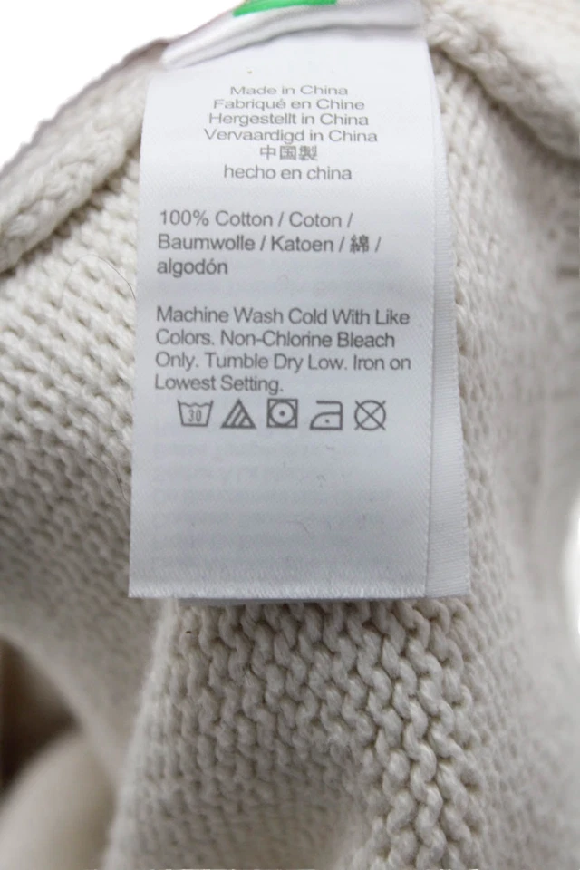 Suéter tejido con cable de algodón de manga larga Crewcuts para niños talla XL Foto 3 de 4