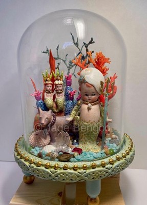 Hand Made & Painted;  The Little Mer-PRINCE & Mer-PRINCESS  OOAK Assemblage