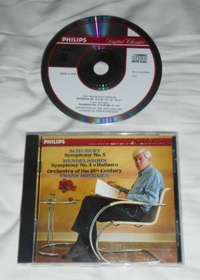 SCHUBERT - MENDELSSOHN: Symphonies Nos. 4 & 5 - CD 1991 Philips FRANS BRUGGEN