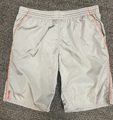 PRADA Men s Shorts Trunks Size M Nylon  Bermuda Taupe Orange Details