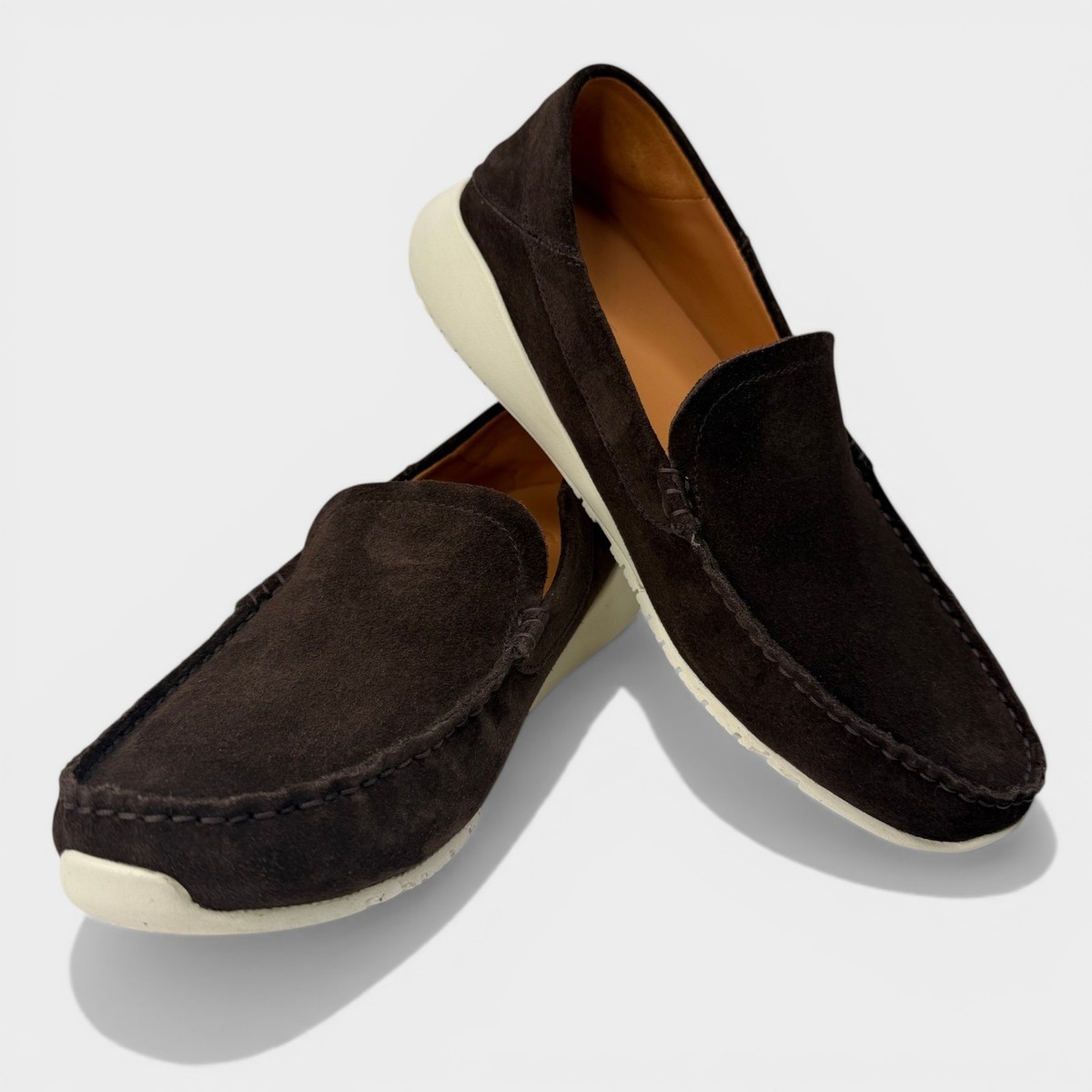 OluKai Ka\'a Loafer Mens 11.5 Dark Wood Suede Slip On Casual Brown NEW Kākaha Nia Men main image 2