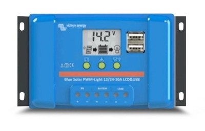 Victron Energy BlueSolar PWM LCD-USB 12/24V 10A Solarladeregler