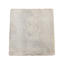 1'x1' Ivory Hand Loomed Wool and Silk Modern Design Table Top Rug 78664