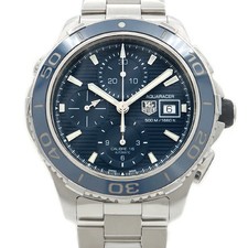 TAG Heuer Aquaracer Caliber 16 Chronograph CAK2112 BA0833 Blue Watch Used