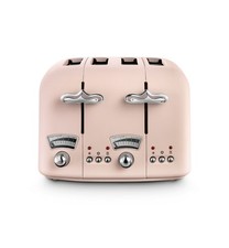 De'Longhi 4 Slot Toaster Argento Flora CT04.PK in Pink - Brand New