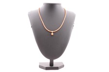 Collier uniforme en or 18 carats avec fermoir en or saumon rose corail Certif...