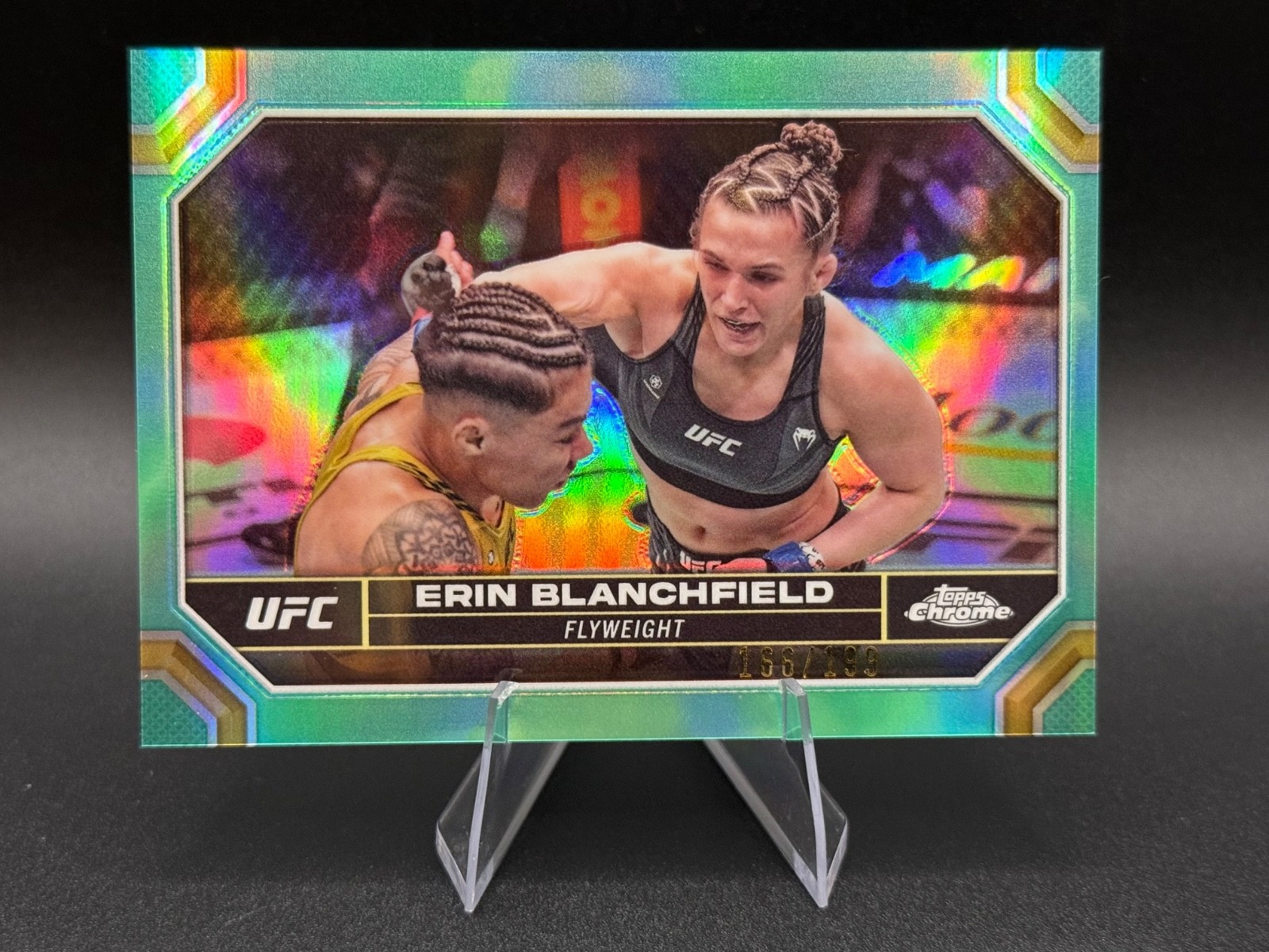 2024 Topps Chrome UFC - Erin Blanchfield #65 Aqua Refractor /199 CC2
