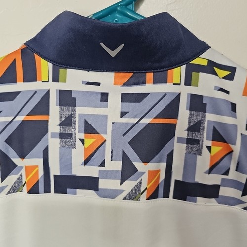 Callaway Opti-Dri Sleeveless Womens Top Size Large White Geo Tophalf NWT 1/4 Zip - Picture 9 of 12