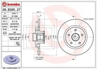 2X Brembo Bremsscheibe Hinterachse U.A. FüR MERCEDES-BENZ, Renault