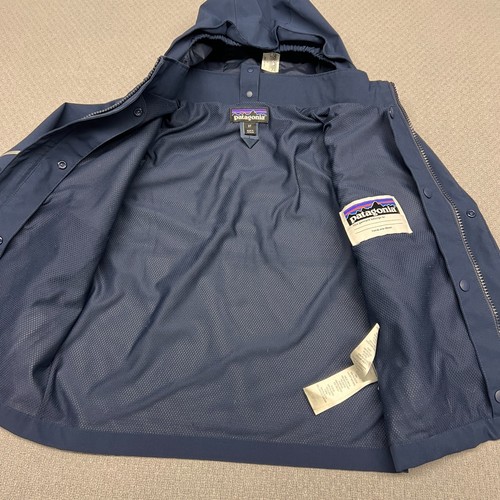 Patagonia Torrentshell Regenjacke Kinder 5t dunkelblau Full Zip Kapuze Outdoor - Bild 4 von 11
