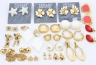 Vintage Crown TRIFARI Earrings Jewelry Lot Gold Silver Tone Flower Tassel Modern